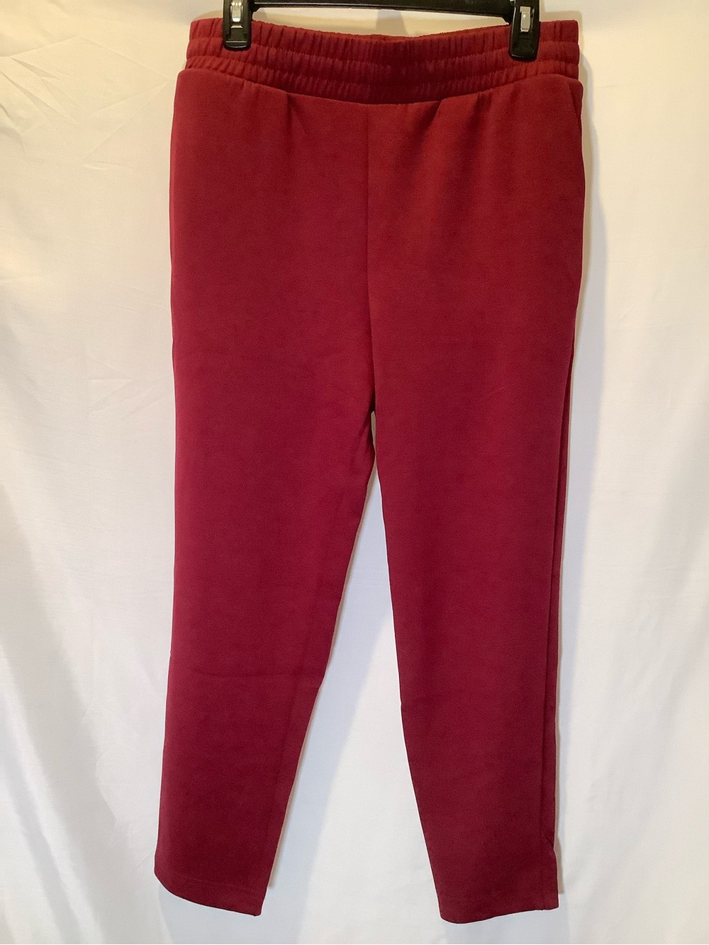 Zenana jogger sweatpants with pockets cranberry red size large